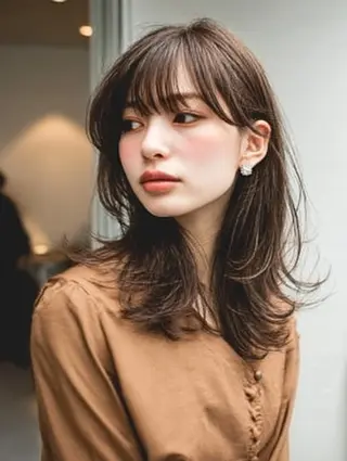 セミロング 生艶髪&レイヤー🔔 渋谷お薦めNo.1✨のヘアスタイル