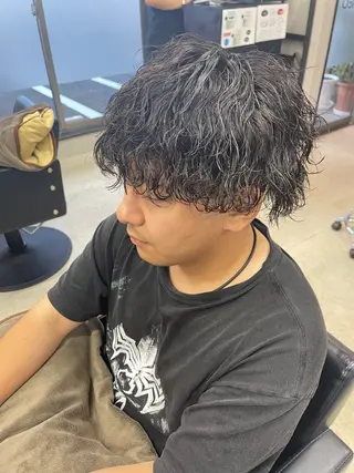 ミディアム パーマ メンズ メンズパーマ職人/ 天神/tatsukiのヘアスタイル