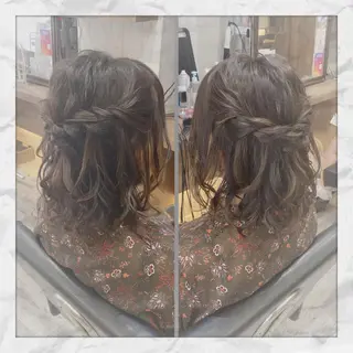 ミディアム ヘアアレンジ ヘアセット/着付け 𓇼 松本 夏美𓇼のヘアスタイル