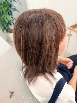 セミロング 笹原 莉玖のヘアスタイル