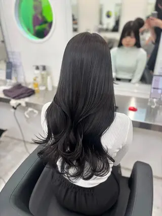 カラー 韓国風暗髪ヘア🤍 🫧MIREIのヘアスタイル