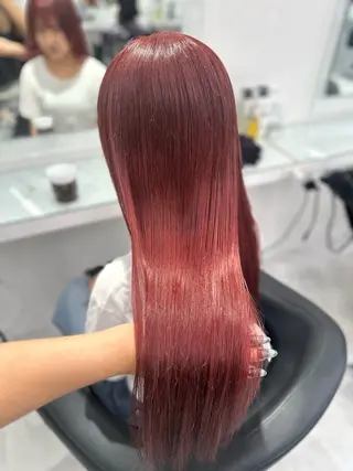 ロング カラー トレンド暖色ヘア🍒 miu🍒のヘアスタイル