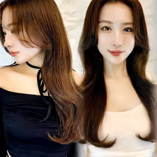 ロング カラー 銀座/レイヤーカット 縮毛矯正/RYUのヘアスタイル