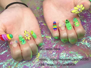 ロング NAILSALON 🍔Timna🍟のネイルデザイン