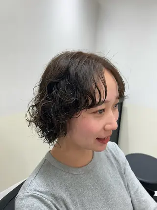 ショート パーマ 🩰ニシムラヒカリ 半個室salon♡*のヘアスタイル