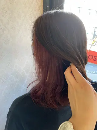 ミディアム カラー ヒヨシ ルナのヘアスタイル