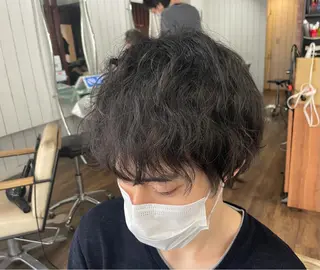 パーマ メンズ ＲｅｃｈｅＲｃｈｅ 池袋 【ルシェルシュ】所属・💭メンズ特化 フクダ💭のヘアスタイル