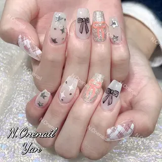 ネイル 長いだし/スカルプ/ パラシェルN.oneのネイルデザイン