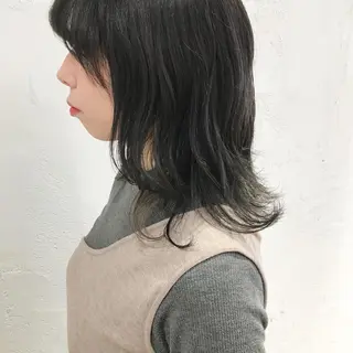 セミロング カラー 🫧透明感カラー/ ボブ/小笠原汐海🪽のヘアスタイル