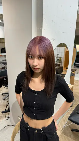 ロング 新潟/万代/ベージュ ダブルカラー髙橋魁真のヘアスタイル