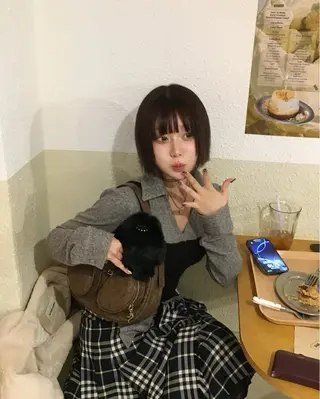 ショート ボブ.顔周りカット カット/ユキカのヘアスタイル