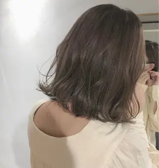 ミディアム カラー akane/ボブ /オリーブ/ブラウンのヘアスタイル