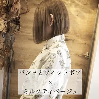 ミディアム カラー テトネ タカシのヘアスタイル