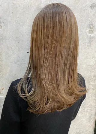 セミロング ❣️髪質改善特化❣️ カモアオイのヘアスタイル