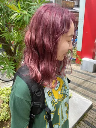 セミロング カラー 🧡色落ちまで2度綺 麗なカラー🧡ヨシキのヘアスタイル