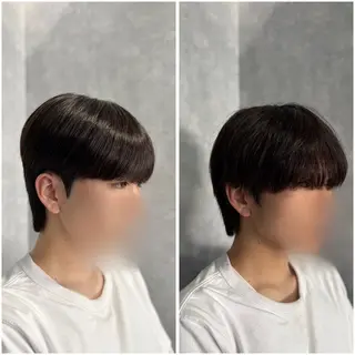 ショート パーマ メンズ 韓国メンズヘア/ ダウンパーマ/歩夢のヘアスタイル