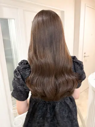 ミディアム カラー ミディアム/顔周り/ ベージュ🌼mayuのヘアスタイル