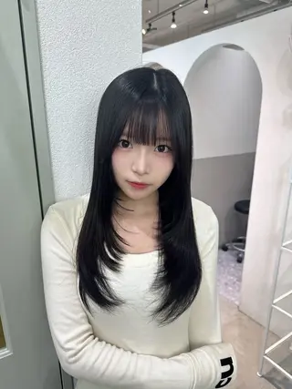 セミロング カラー 🪞個室サロン/韓国 艶髪/keito🪞のヘアスタイル