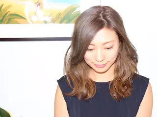 セミロング カラー 落合 優太のヘアスタイル