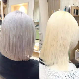 ミディアム カラー 🌈派手髪ハイトーン 🌈鈴木亮太🌈のヘアスタイル