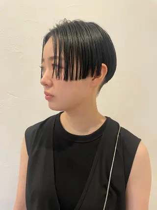 ショート カラー ひなた 艶カラー/渋谷のヘアスタイル