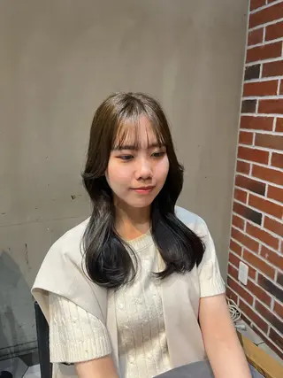 カラー 似合わせ顔まわり カット💛森尾真由美のヘアスタイル