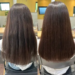 ロング パーマ hub hair レイヤー/透明感のヘアスタイル