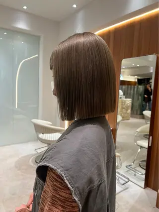 ミディアム カラー 渋谷/レイヤーボブ・ 透明感カラーしょうごのヘアスタイル