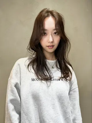 セミロング 梅原 大和のヘアスタイル