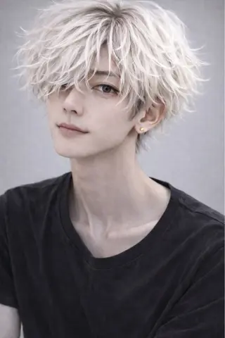 セミロング カラー パーマ ヘアアレンジ メンズ ブリーチパーマ Coshoのヘアスタイル