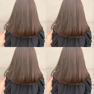 ミディアム カラー 透明感/オリーブ/ グレージュ/YUKAのヘアスタイル
