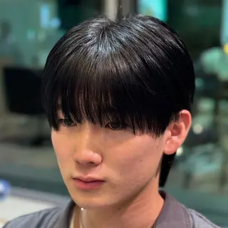 ショート パーマ メンズ メンズ特化/ センターパート/八谷のヘアスタイル