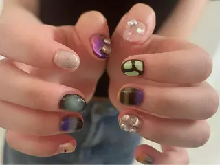 ネイル 【Zina京都駅前】 きぬがわ らむのネイルデザイン