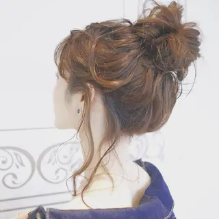 ミディアム セミロング ヘアアレンジ 髪質改善🌈 tomomiのヘアスタイル