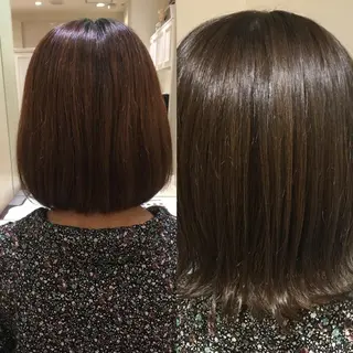 ミディアム カラー 大久保 優香のヘアスタイル