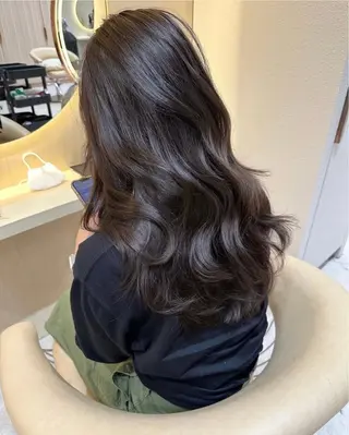 ロング 縮毛矯正/ブリーチ なしダブルカラー輝希のヘアスタイル