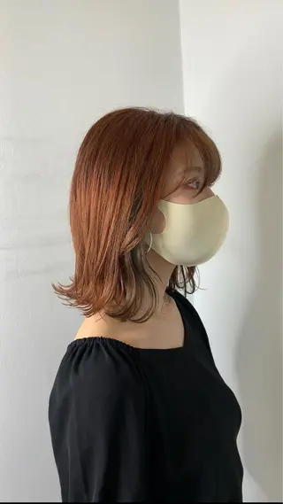 セミロング メンズバレイヤージュ 斉藤春のヘアスタイル