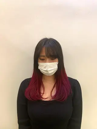 ロング カラー ヘアアレンジ 〽️magico/ ウルフDaiki〽️のヘアスタイル