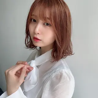 ミディアム カラー ヘアアレンジ 外苑前NO.1艶髪 透明感カラーのヘアスタイル