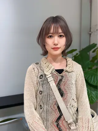 ミディアム カラー ウルフ/似合わせ レイヤー/RIHOのヘアスタイル