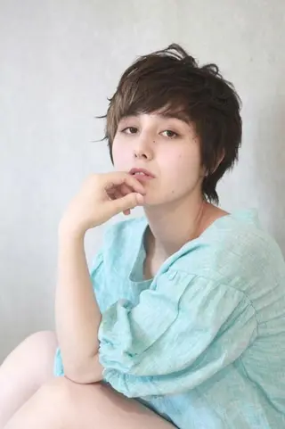 ショート カラー パーマ ヘアアレンジ かわい ゆうな 髪質改善/縮毛矯正のヘアスタイル