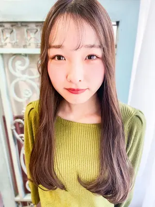 ロング カラー パーマ ヘアアレンジ メンズ 表参道Lise おおいしおりのヘアスタイル