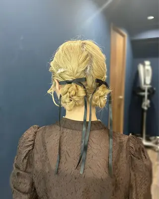 ロング ヘアアレンジ 縮毛矯正+モテカラー 🎀✨MIHOのヘアスタイル