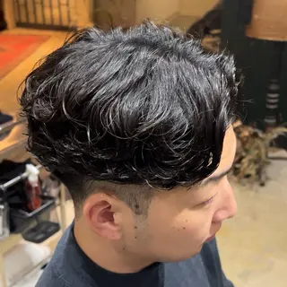 パーマ メンズ メンズパーマ眉毛 特化アユム🔥のヘアスタイル