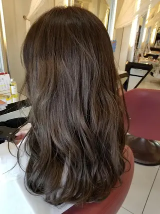 セミロング パーマ 髪質改善/レイヤー/ 小顔/デザインのヘアスタイル