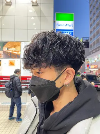 ショート パーマ メンズ レディースカット いからしゆうたのヘアスタイル