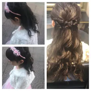 ヘアアレンジ 艶カラー🩵💛 NANAのヘアスタイル