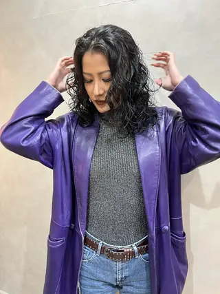 ミディアム Collet Ginza所属・外国人風レイヤー パーマYukiのヘアスタイル