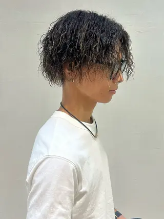 パーマ メンズ 藤原 千紗のヘアスタイル