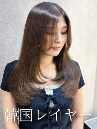 セミロング 韓国風パーマ/ 韓国ヘア/大森千寛のヘアスタイル